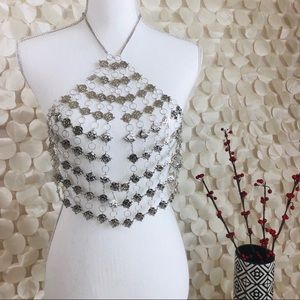 ⛓Sexy Silver⛓ Flower Body Chain